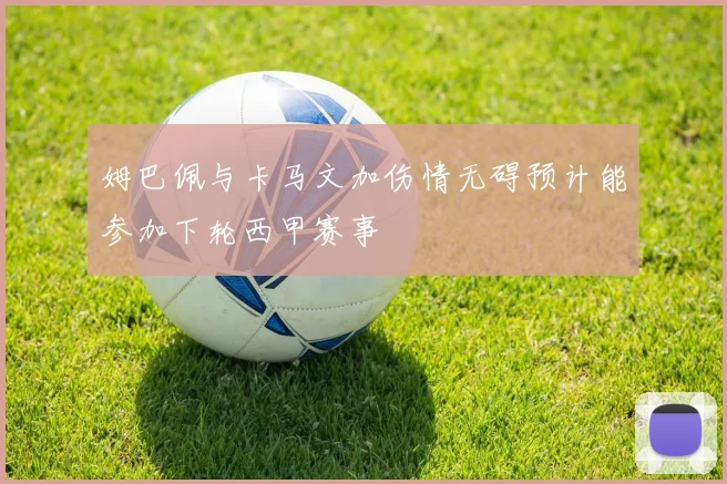 姆巴佩与卡马文加伤情无碍预计能参加下轮西甲赛事